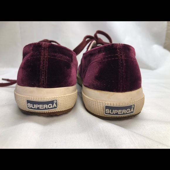 Superga maroon velvet sneakers - Picture 6 of 13